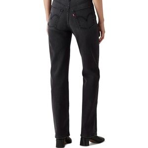 Levi's Ribcage Full Length Straight Leg Jeans Black